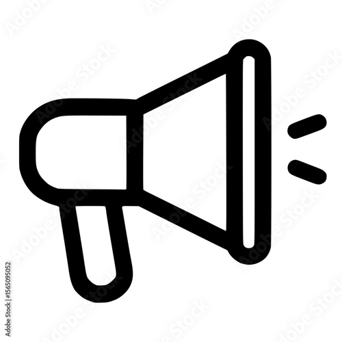 Simple Outline Bullhorn Loudspeaker Announcement Marketing Communication Tool Icon