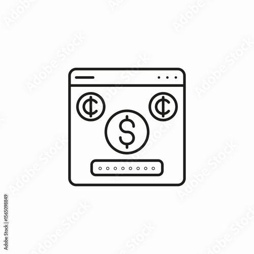 online payment interface icon sign vector