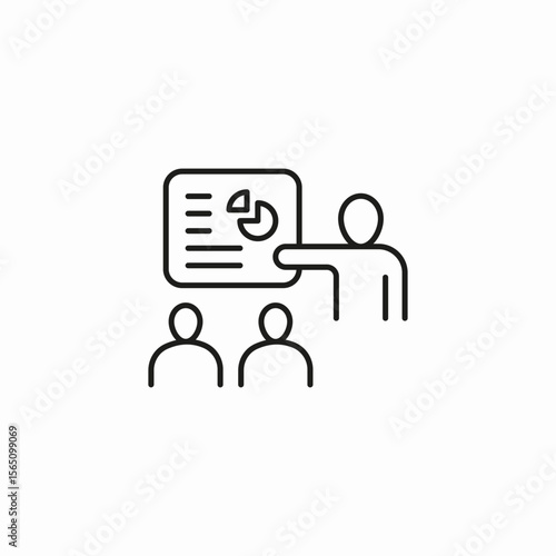 presentation audience teacher icon sign vector