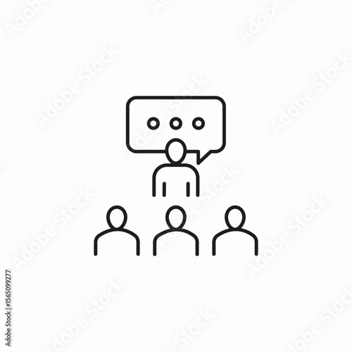 speaker audience discussion icon sign vector