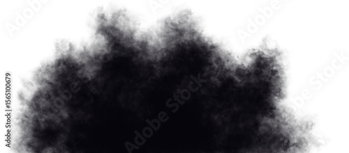 smoke and dark fog in transparent background