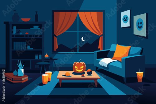 vector illustration of a living room