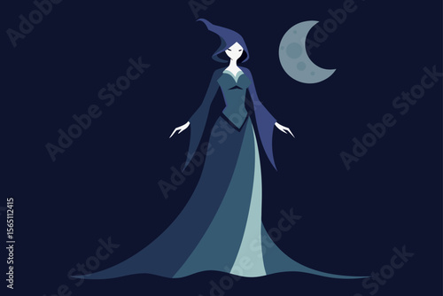 witch on the moon
