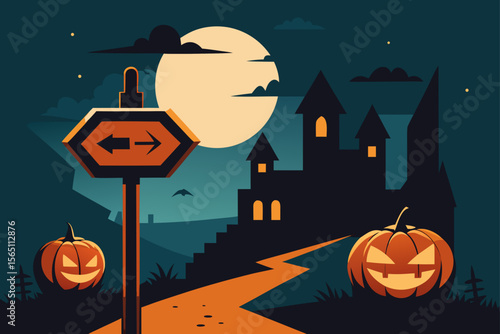 halloween background with pumpkins