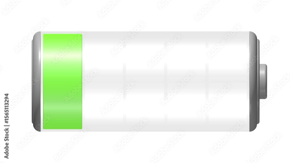 eine Batterie, ein Akku wird entladen eine Batterie, ein Akku wird entladen