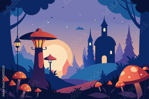 halloween night scene
