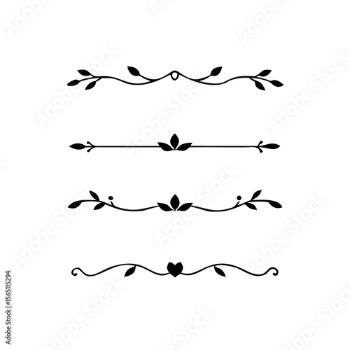 Wedding decorative elements. Divider ornament, borders, vintage line separators. Hand drawn vector illustration isolated on white background.gold ornament decorate frame border pattern Thai art
