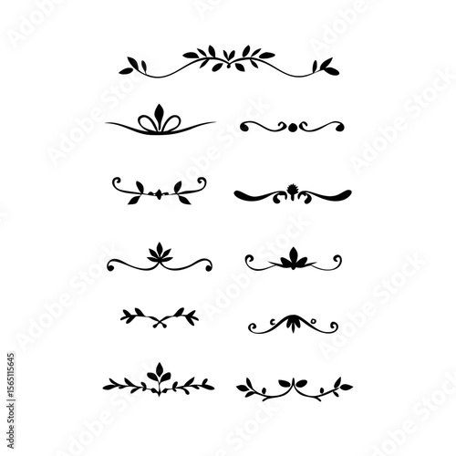 Wedding decorative elements. Divider ornament, borders, vintage line separators. Hand drawn vector illustration isolated on white background.gold ornament decorate frame border pattern Thai art
