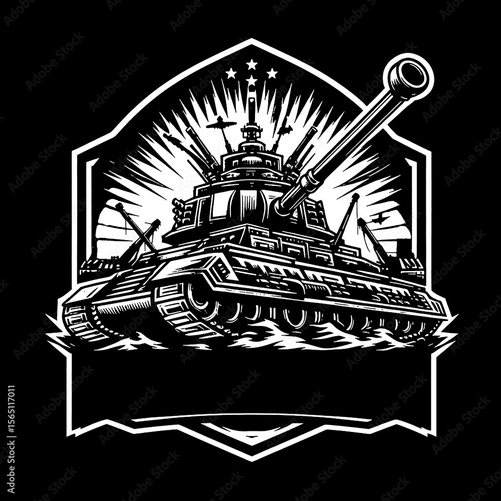 Obraz premium vector tank illustration