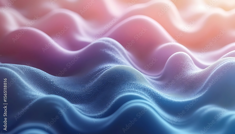 Obraz premium Abstract flowing color waves with a gradient of pink, purple, and blue hues