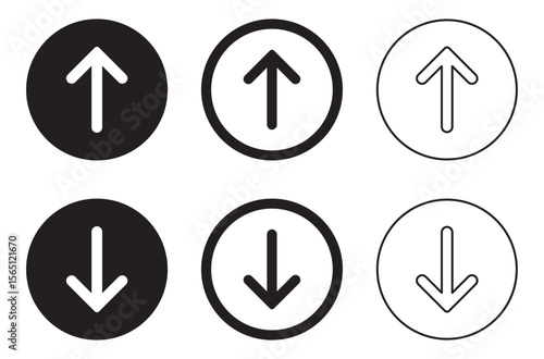 Free Download up and down arrow. up and down arrow solid and line icon set. vector illustration. eps file. - GFXLoad