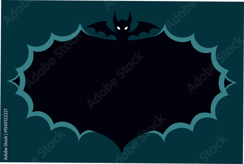 halloween frame with bats
