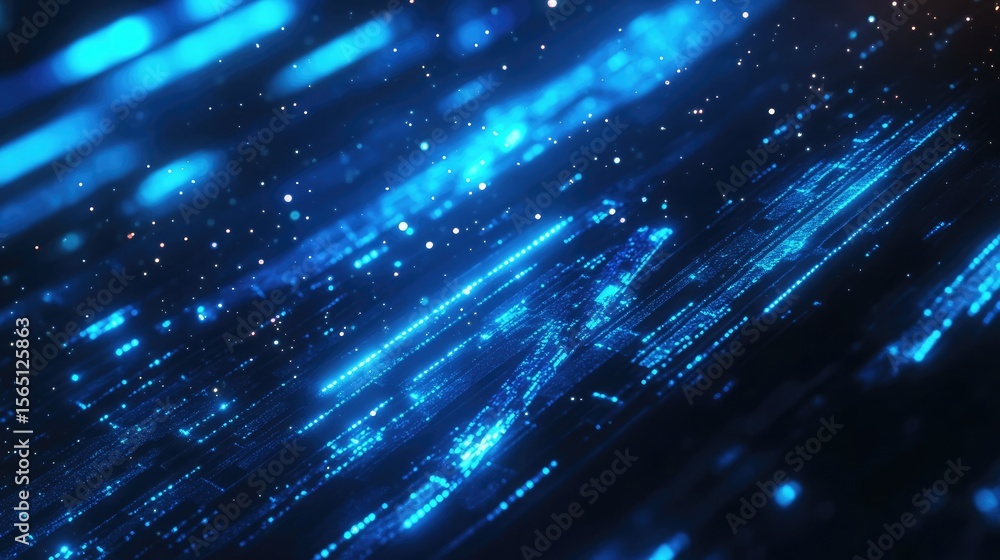 Fototapeta premium High-tech visual featuring glowing DNA on a modern science backdrop using smooth lighting and gradients perfect for banners and tech materials