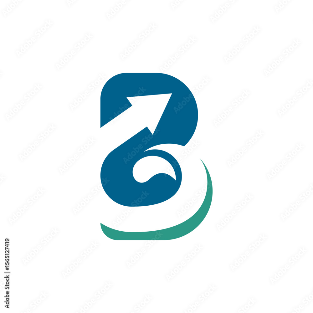 B Letter Arrow Growth Logo B Letter Arrow Growth Logo