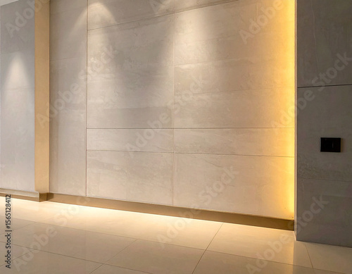 Minimalist Clean Display Background with Natural Light and Soft Shadows