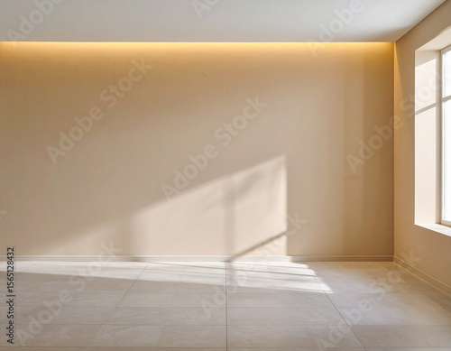 Minimalist Clean Display Background with Natural Light and Soft Shadows