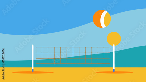 beach volleyball on the beach