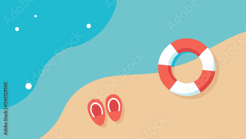 flip flops on the beach