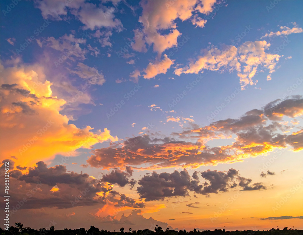 Fototapeta premium sunset in the mountains