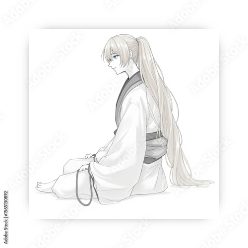 Ai genarate anime handsome hair, dress, model, color desgine
