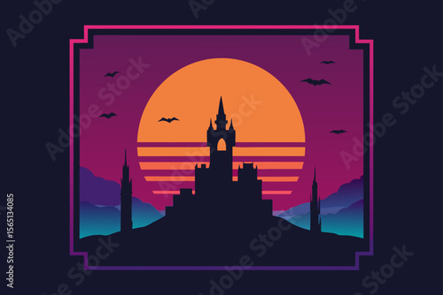 vector illustration of a temple in thailand