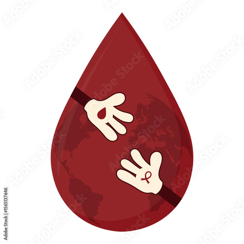 World hemophilia day illustration. Vector isolated.
