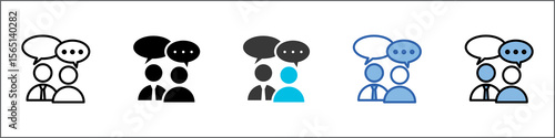 Interpersonal Communication Icon Pack Multistyle Illustration