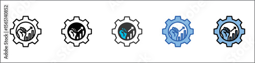 Motivational Skill Icon Pack Multistyle Illustration