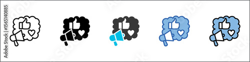 Persuasive Speaking Icon Pack Multistyle Illustration