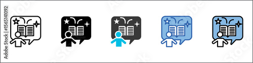 Storytelling Icon Pack Multistyle Illustration