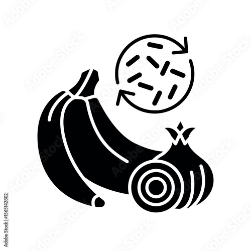 Prebiotics black flat icon for digital and print projects.
