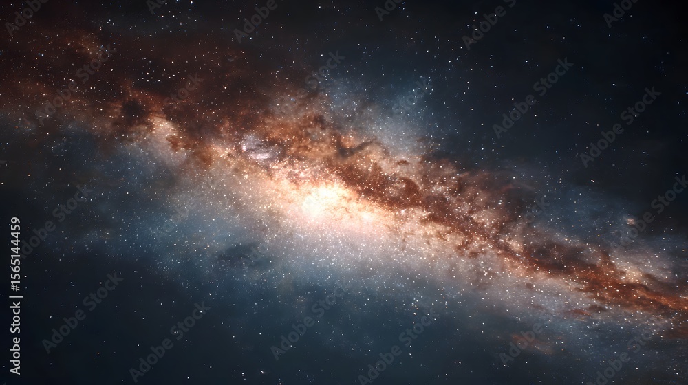 Obraz premium Nebula galaxy background with purple blue outer space 