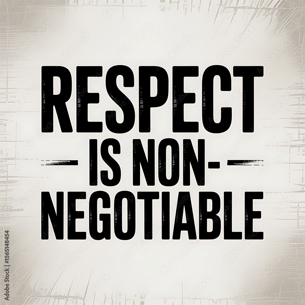 Obraz premium respect is non-negotiable