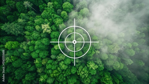 Green target with a target.