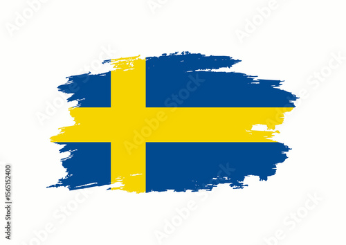 swedia flag with grunge style