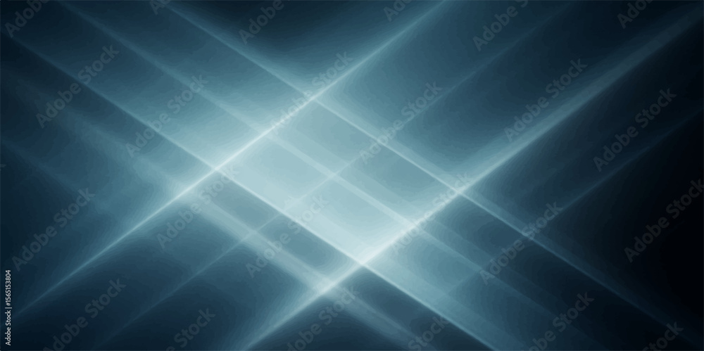 Obraz premium Abstract blue background with glowing rays and dynamic light effects