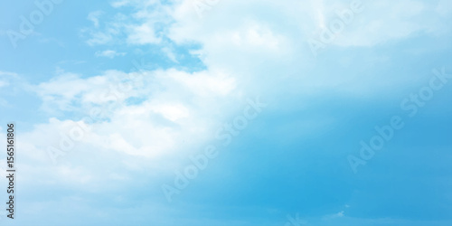 Blue sky and clouds with natural daylight panorama air background white image surface abstract design sunny fresh weather background 