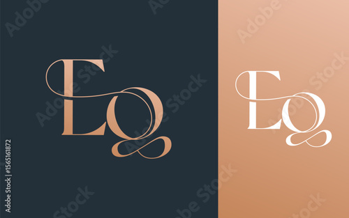 Initial letter EG GE logo design vector illustration for couple, wedding, and business