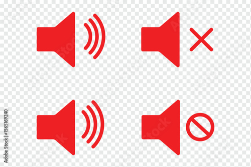 No sound mute speaker volume off audio silence icon. Mute sound icon vector set.  speaker icon set. noise icons symbol. sound level. silent signs. Volume symbol eps 10