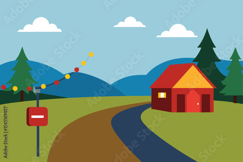 country road in the mountains