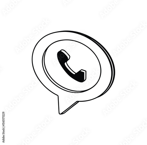 phone icon on metal internet button