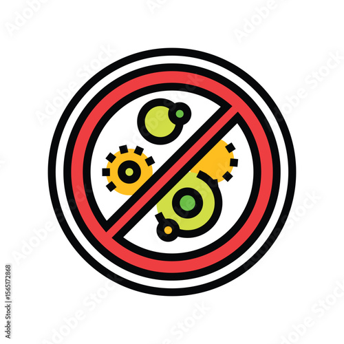 hypoallergenic color icon vector illustration