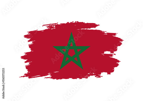 maroko flag with grunge style