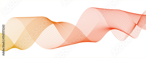 Abstract modern background with flowing wave design and fine lines and halftone dots. Multiple overlapping sinusoidal curves.Digital frequency track equalizer with Stylized line art.