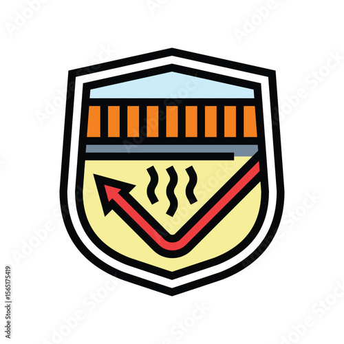 thermal insulated color icon vector illustration