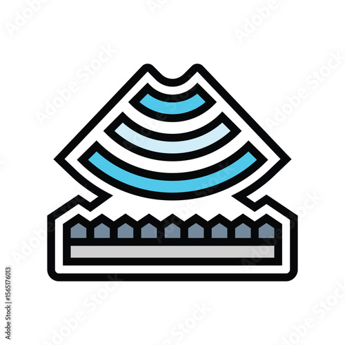 noise reduction color icon vector illustration