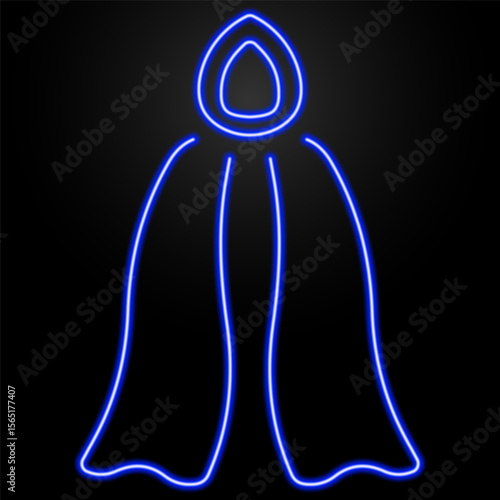 dark robes neon sign, modern glowing banner design, colorful trend of modern design on black background. Vector illustration.