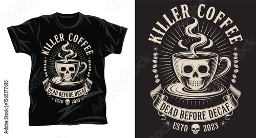 Coffee graphic vector art t-shirt design print