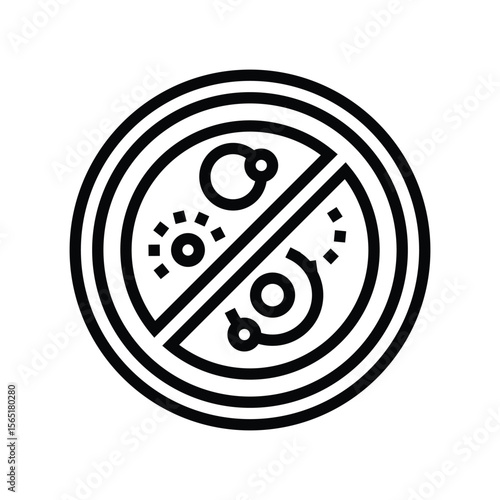 hypoallergenic line icon vector illustration
