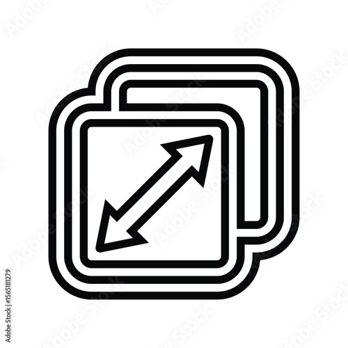 universal fit line icon vector illustration